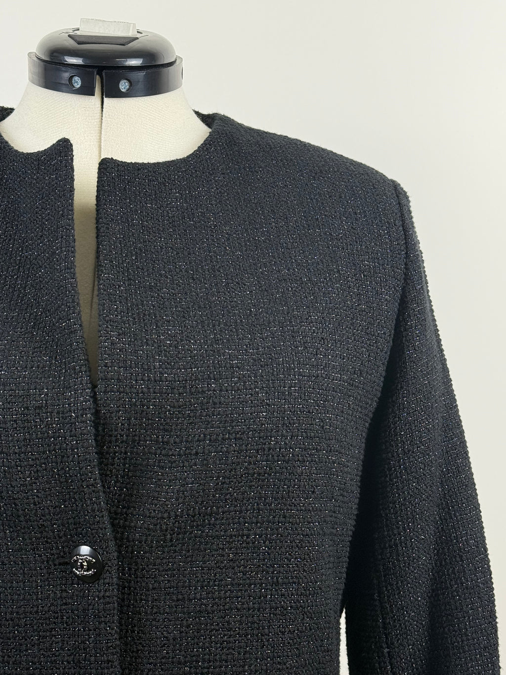 Chanel 21C Tweed Mantel – Schwarz – Gr. 42 DE (44 FR)