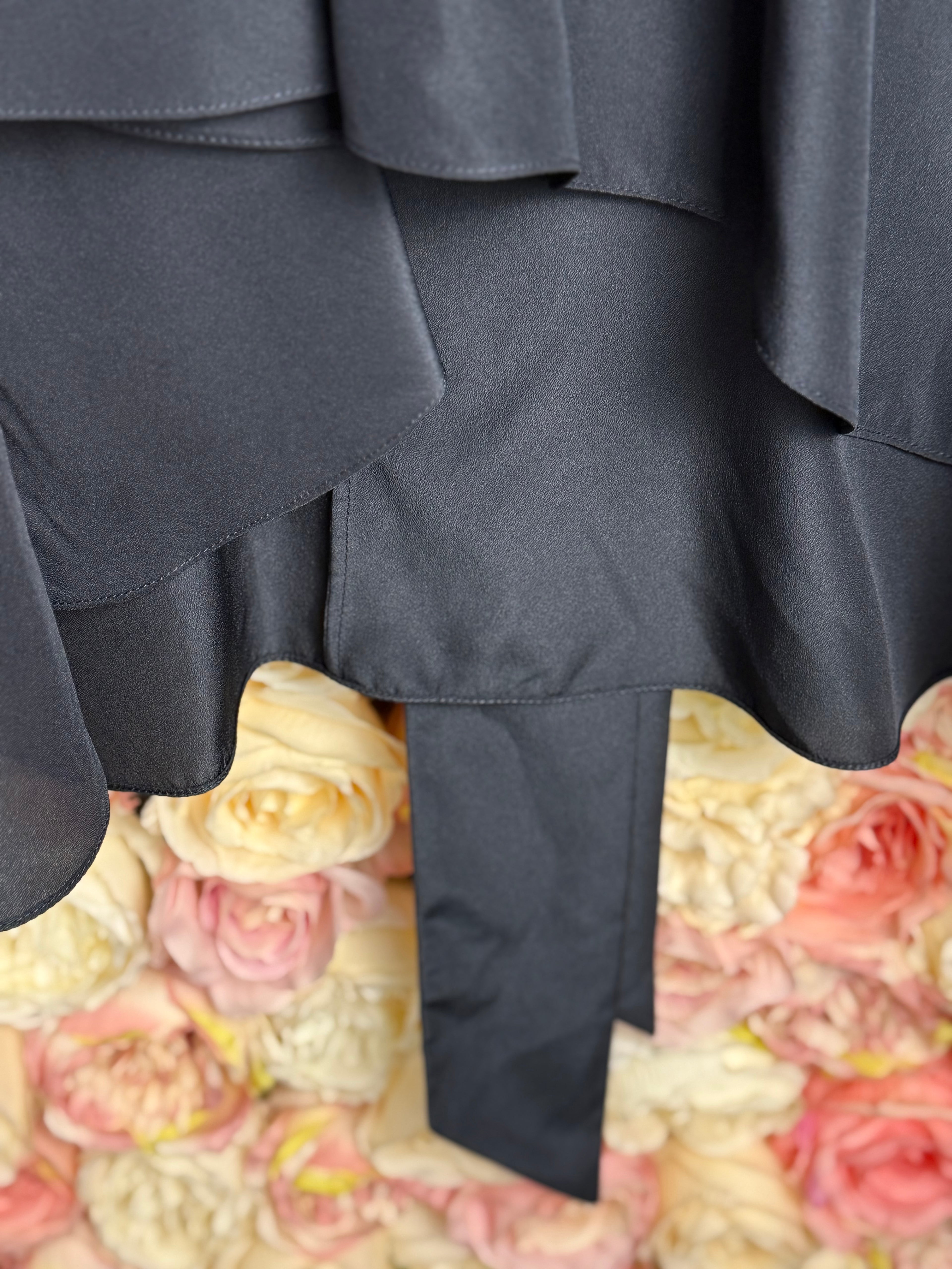 Rokh Silk Dress Dark Blue Sz. 38 DE