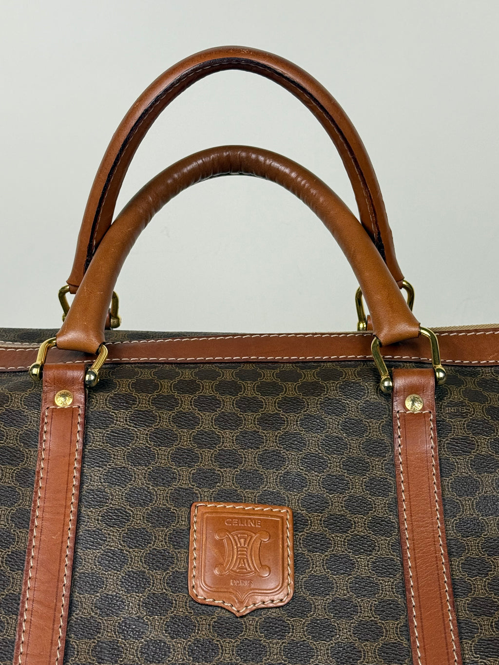Celine Vintage Reisetasche – Braun – Macadam Muster