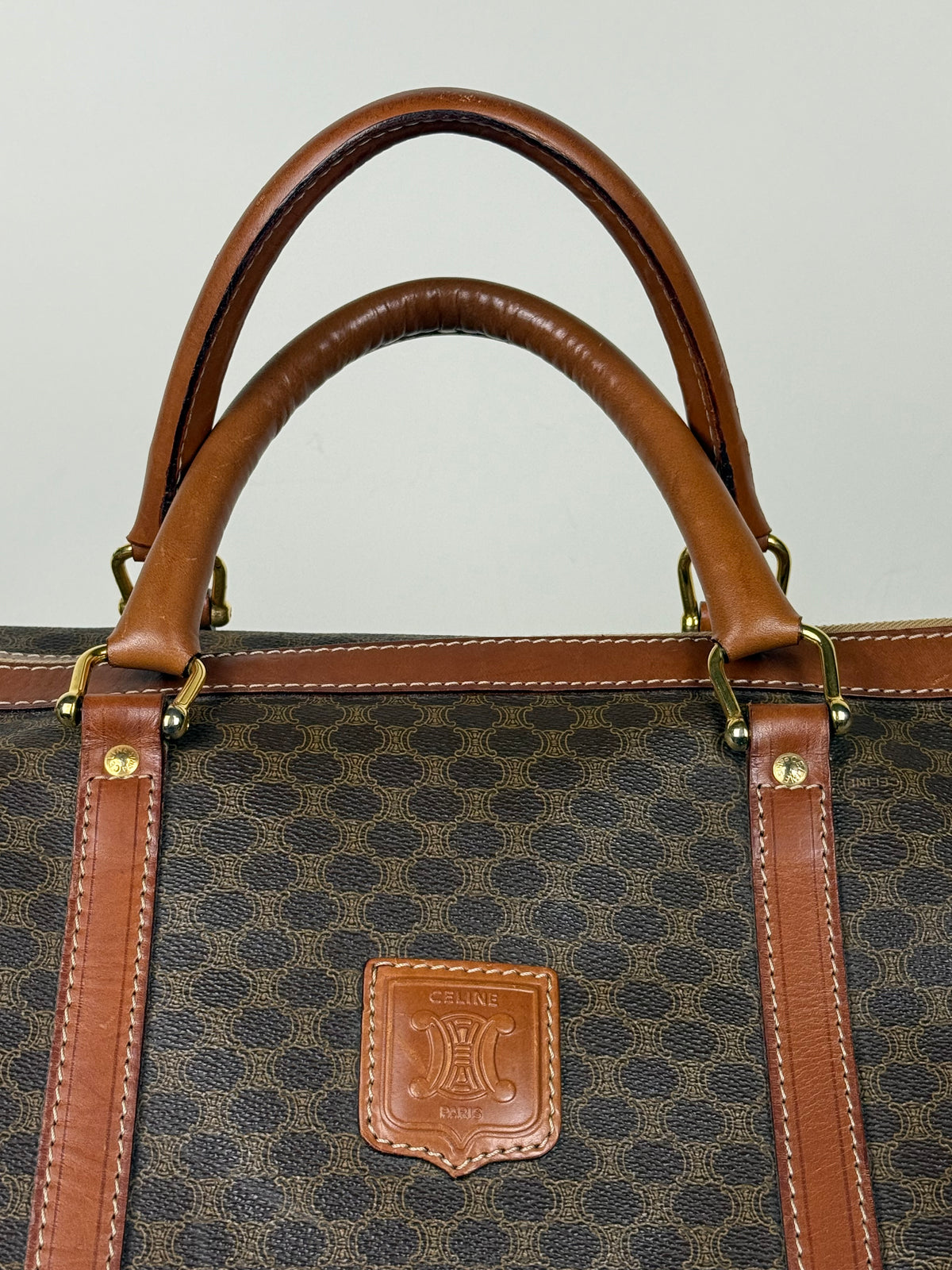 Celine Vintage Reisetasche – Braun – Macadam Muster