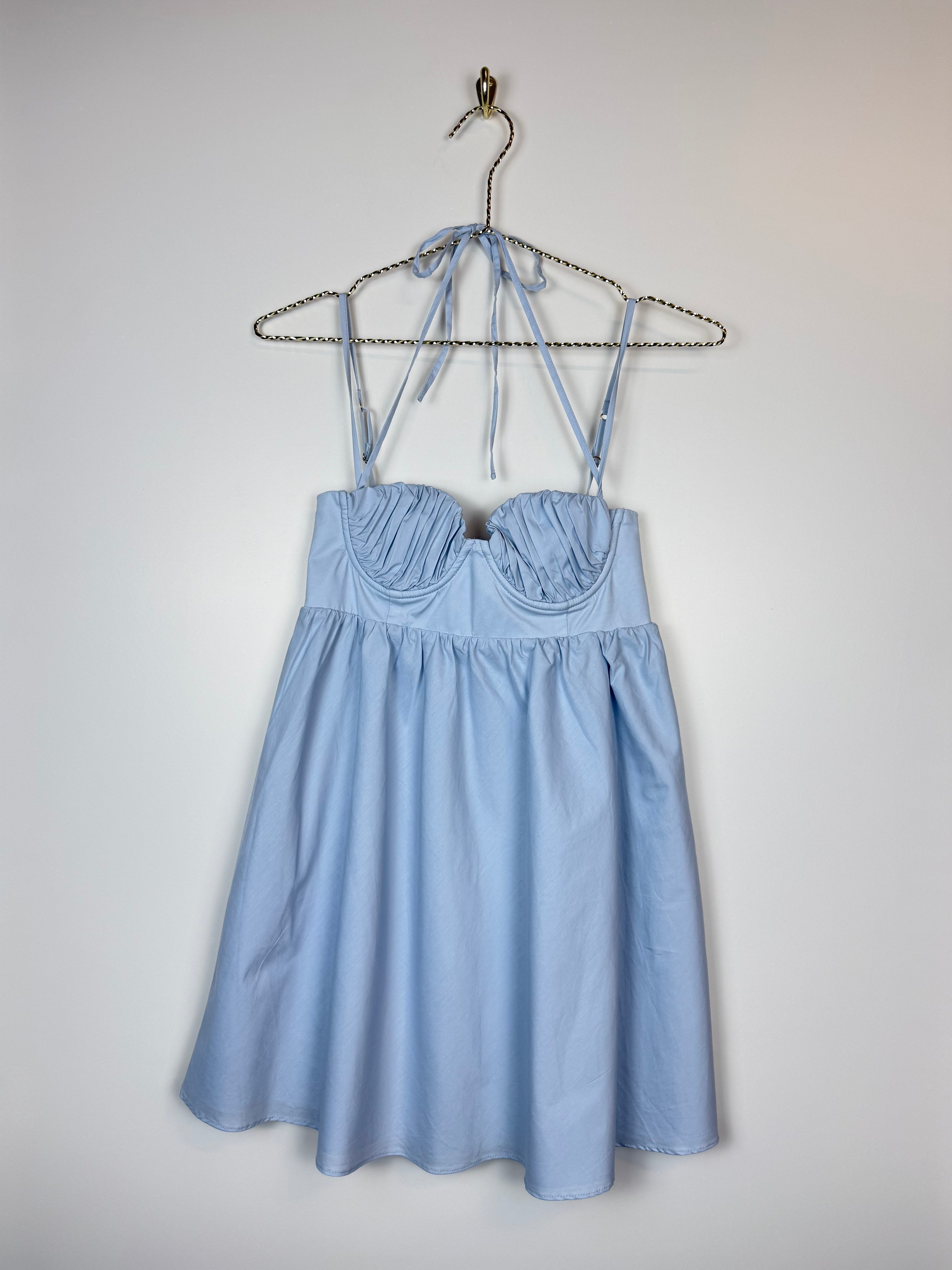 Oh Polly Mini Dress Light Blue Sz. 34 DE