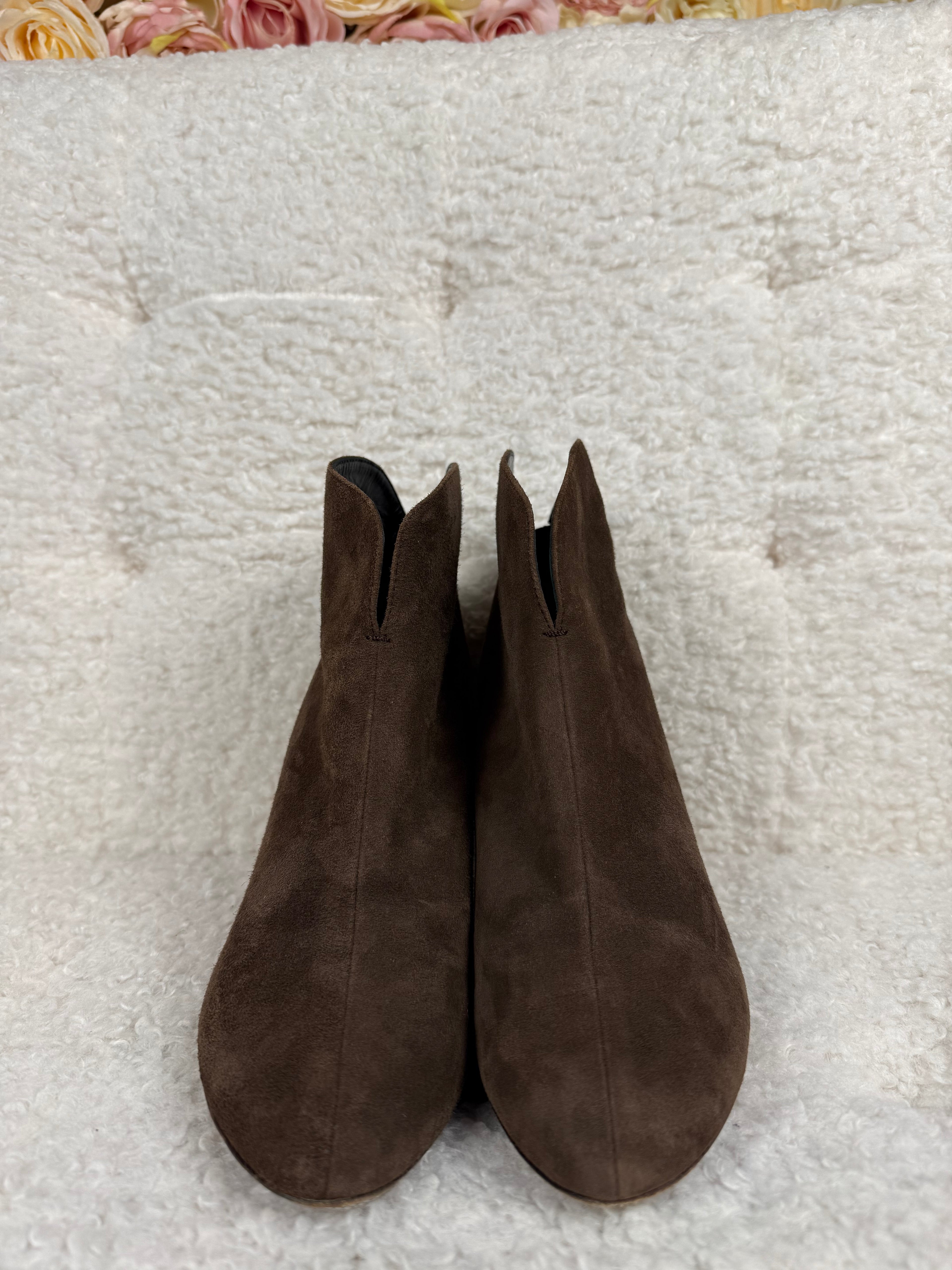 Bally Velour Ankle Boots
