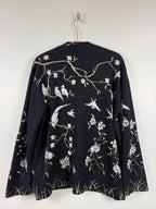 Chanel Jäcklein – Schwarz mit Vogel- & Blumenmotiven – Gr. FR 42 / DE 40