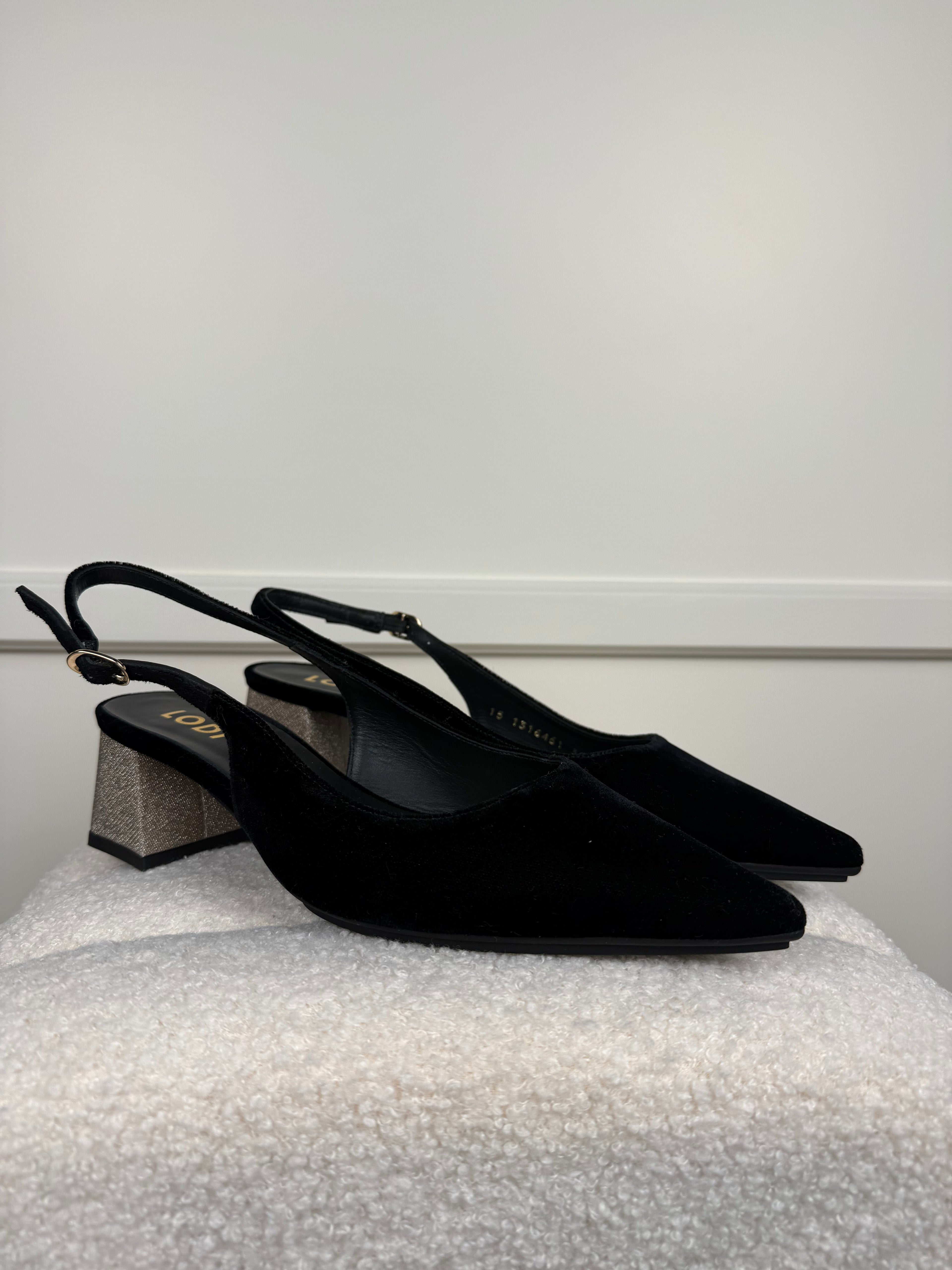 Lodi Velvet Slingbacks Black Sz. 39 EU
