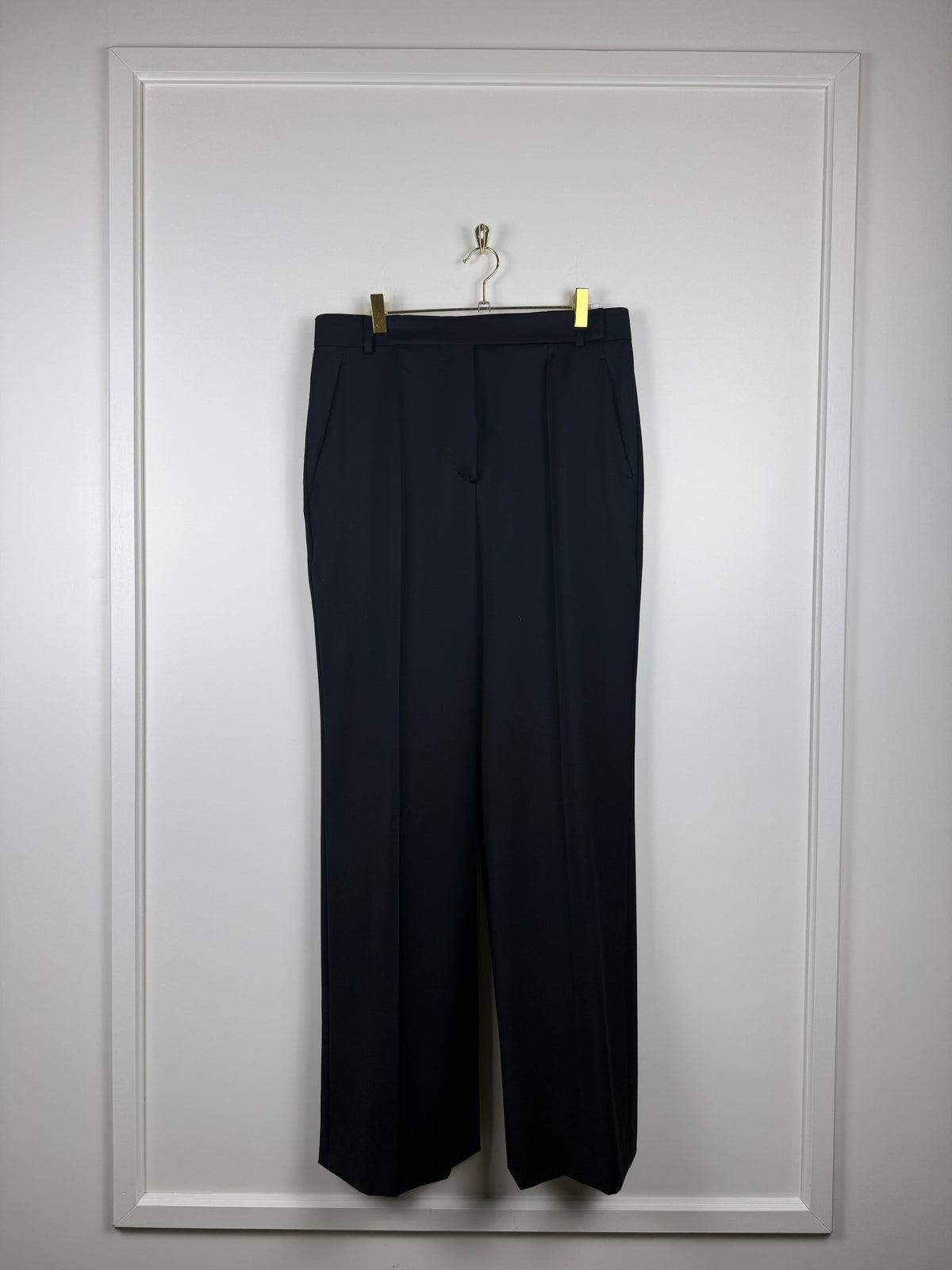 Max Mara Classic Wool Pants Black Sz. 44 DE