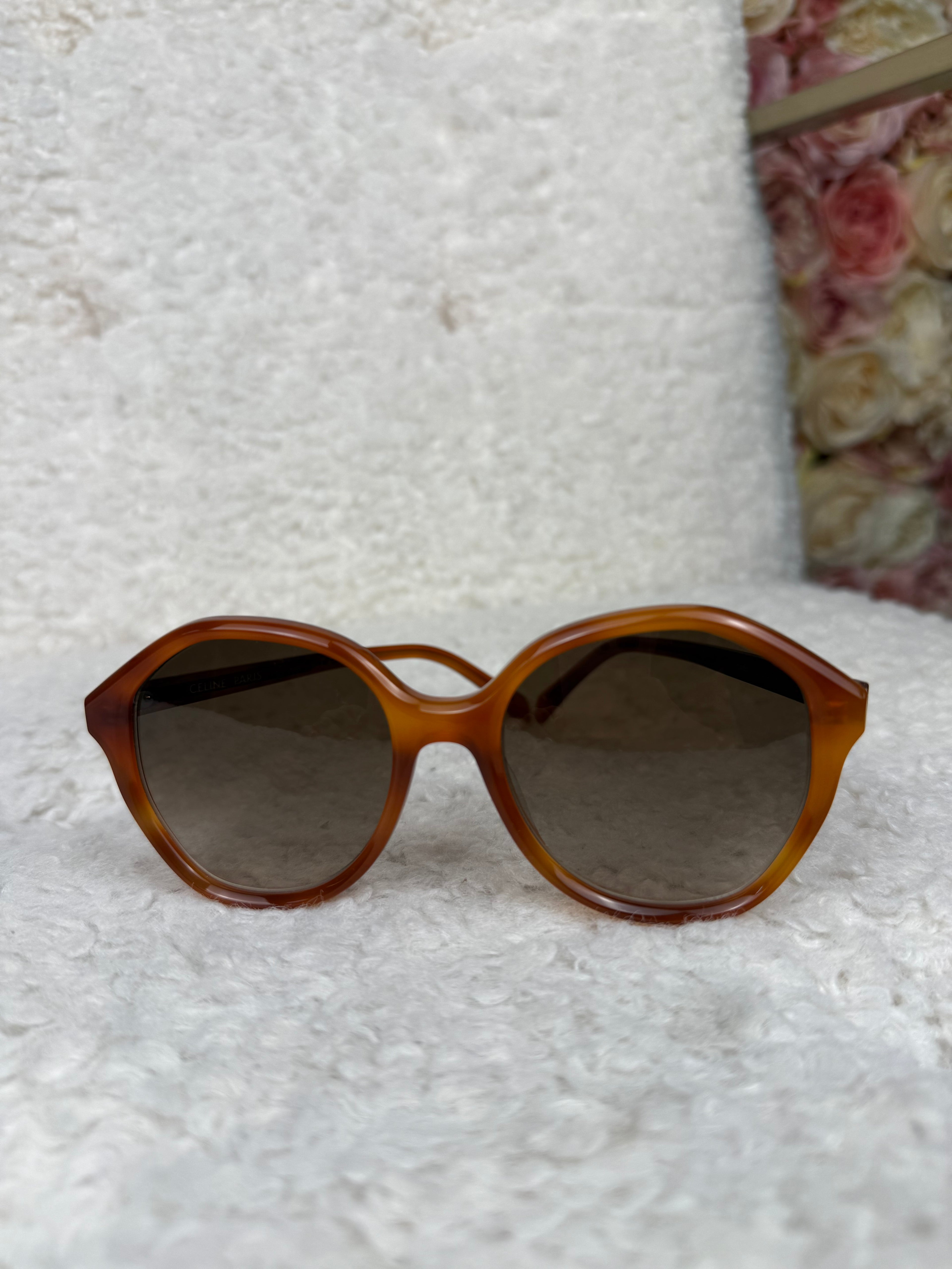 Celine Round Sunglasses Orange