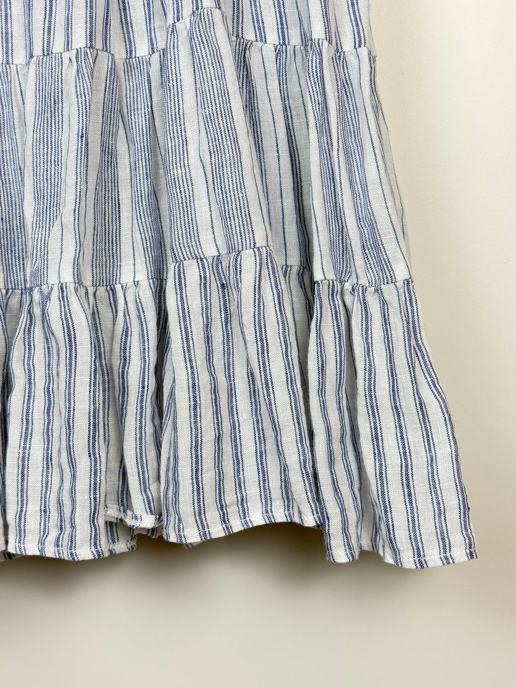 Ermanno Scervino Linen Dress Blue White Sz. XS