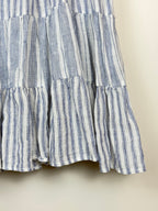 Ermanno Scervino Linen Dress Blue White Sz. XS