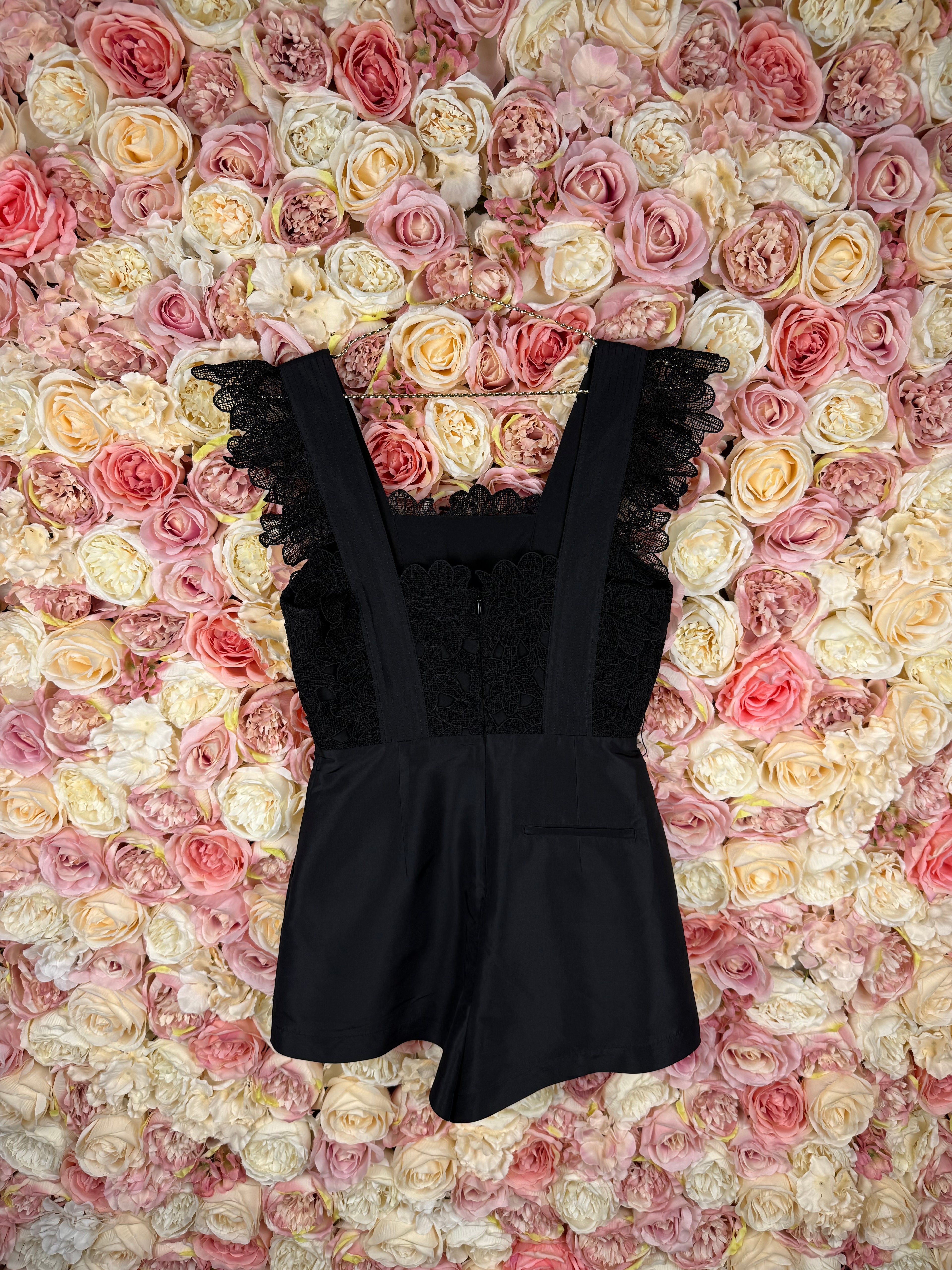 Self-Portrait Playsuit Black Sz. 34 DE
