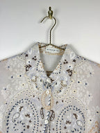 Etro Ramie Shirt Beige Multi Sz. 44 DE (48 IT)