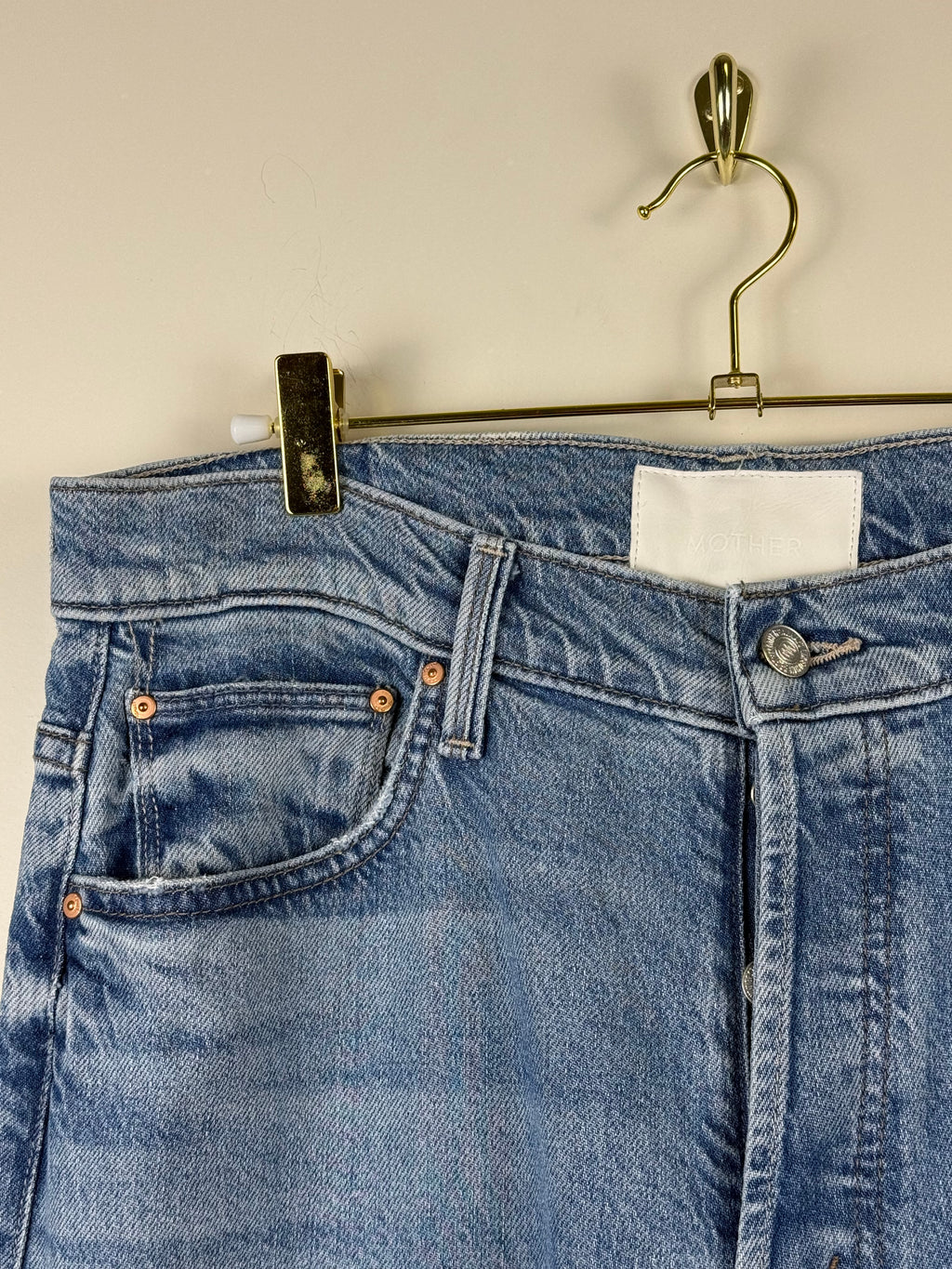 Mother Jeans "The Ditcher Royal Sneak" Light Blue Sz. 29