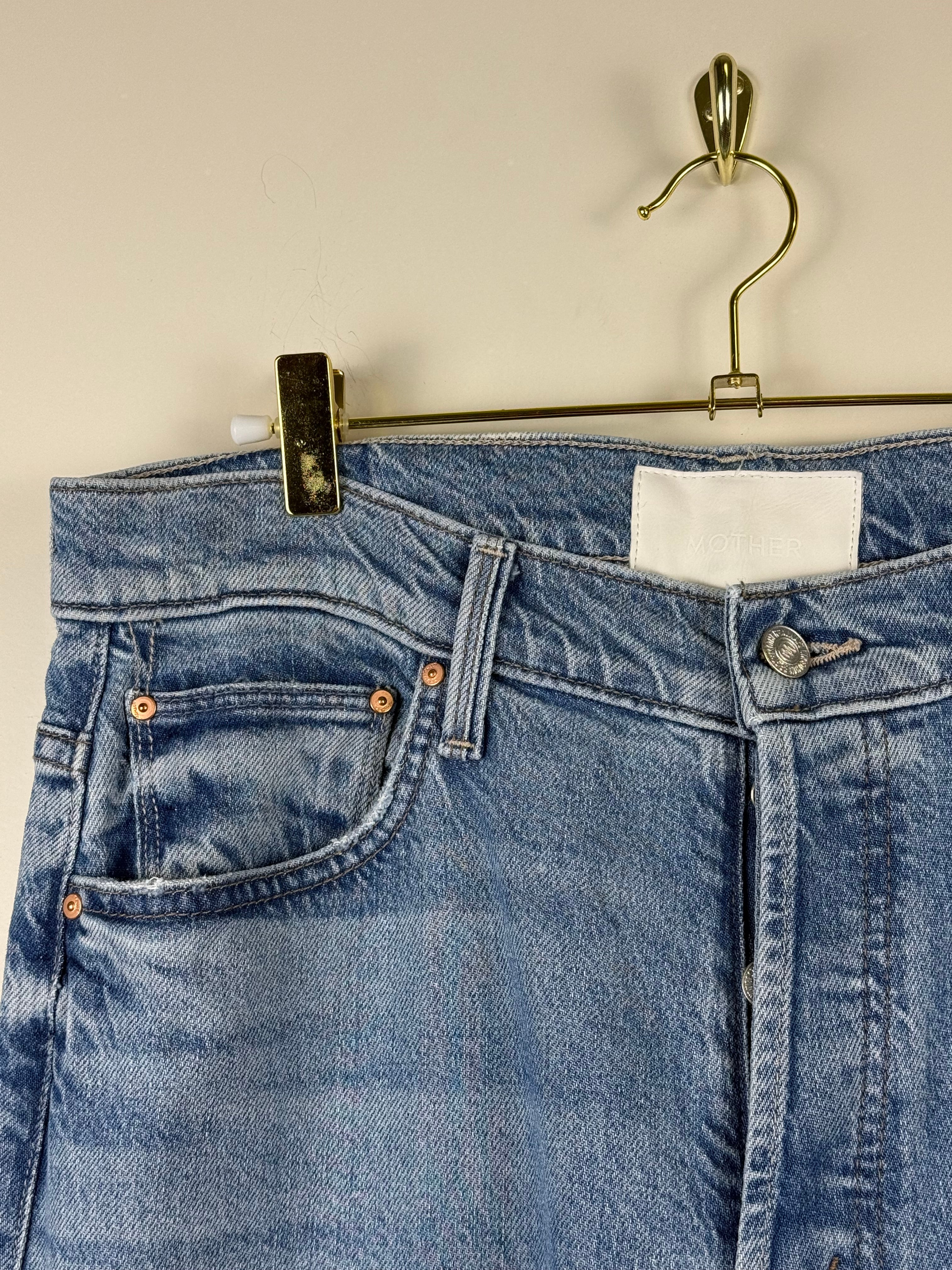 Mother Jeans "The Ditcher Royal Sneak" Light Blue Sz. 29