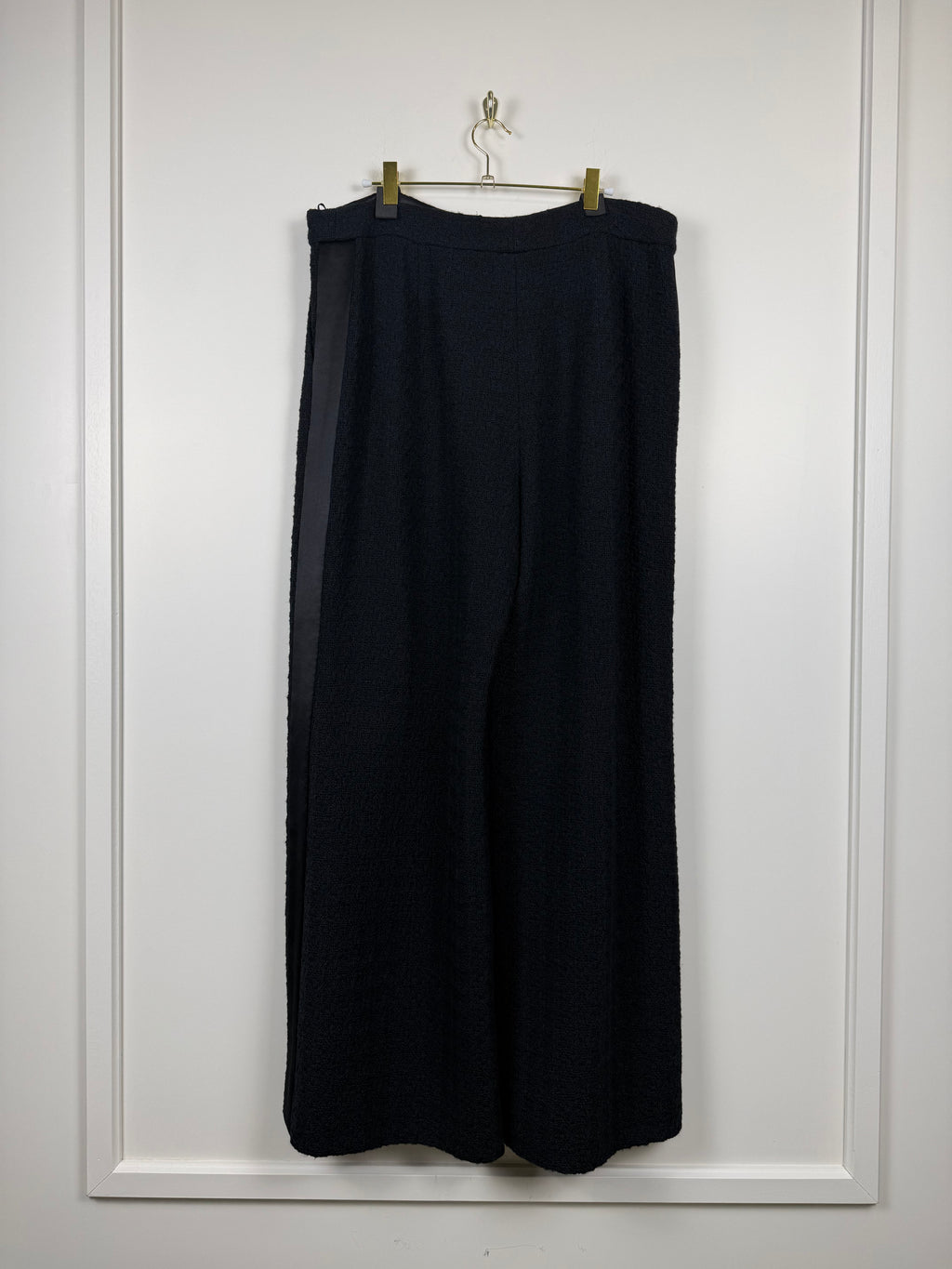 Chanel Tweed Hose – Schwarz – Gr. 46 DE (48 FR)