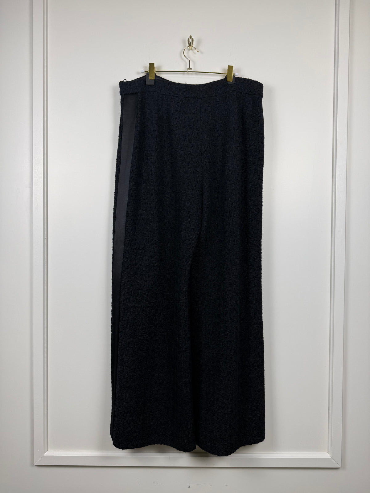 Chanel Tweed Hose – Schwarz – Gr. 46 DE (48 FR)