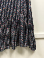 Sandro Kleid mit Blumenprint & Spitze – Dunkelblau Multi – Gr. 34 DE