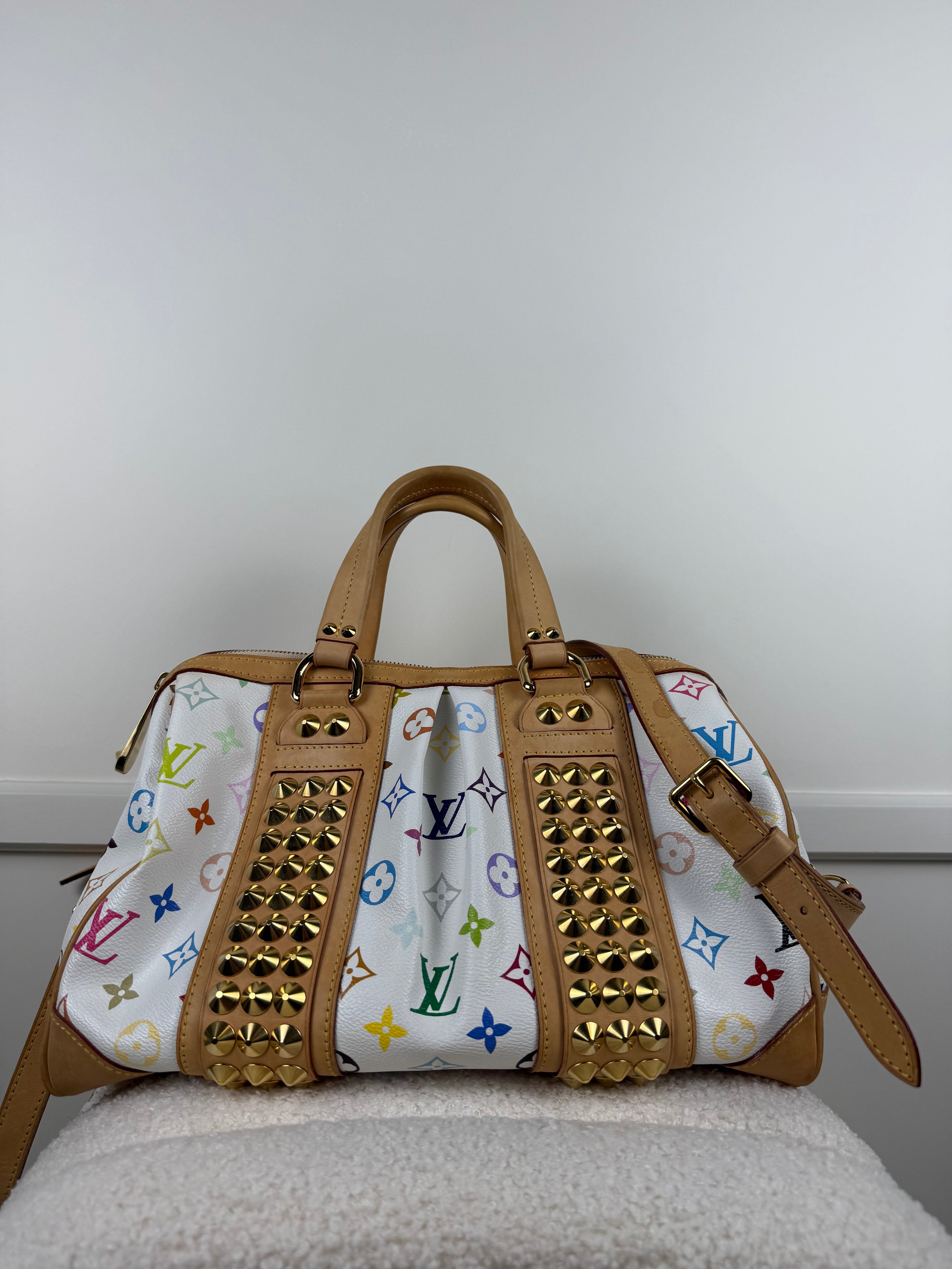 Louis Vuitton Courtney GM Monogram Multicolore – Weiss/Multi