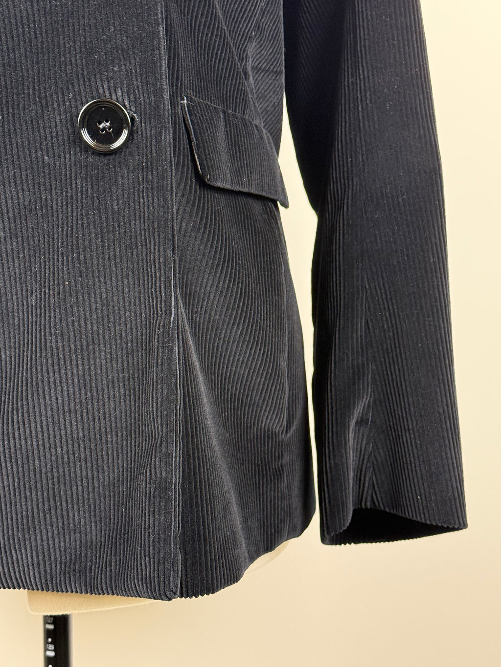 S' Max Mara Cord-Blazer – Schwarz – Gr. 40 DE (44 IT)
