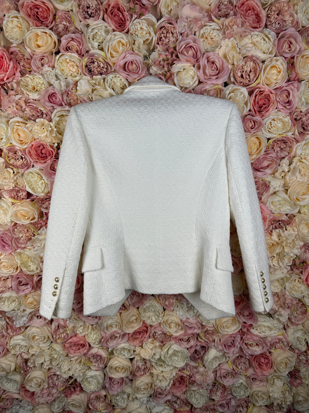 Balmain Tweed Blazer White Sz. 38 DE (40 FR)