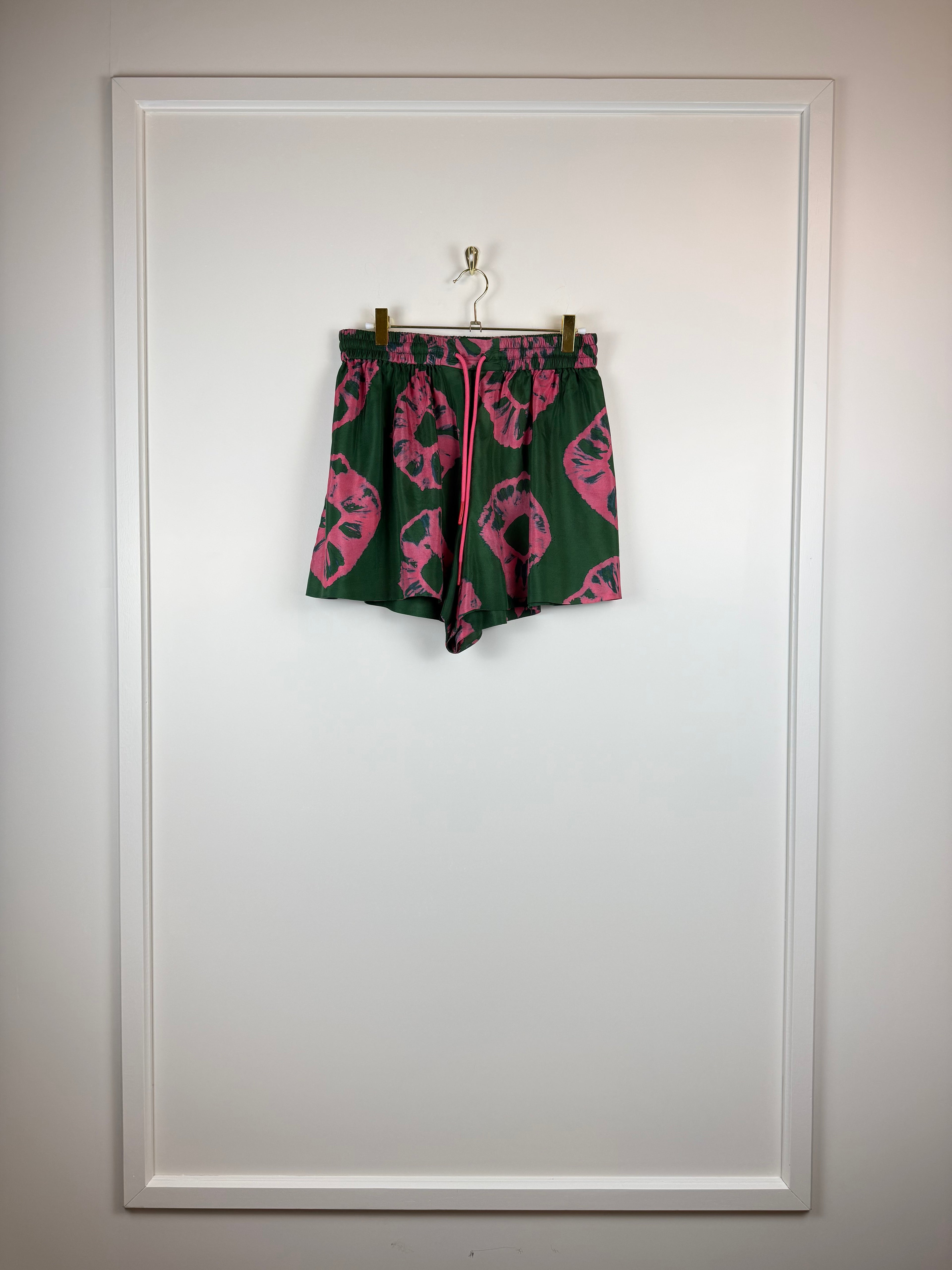 Zimmermann Shorts mit Blumenprint – Grün/Pink – Gr. M (1)
