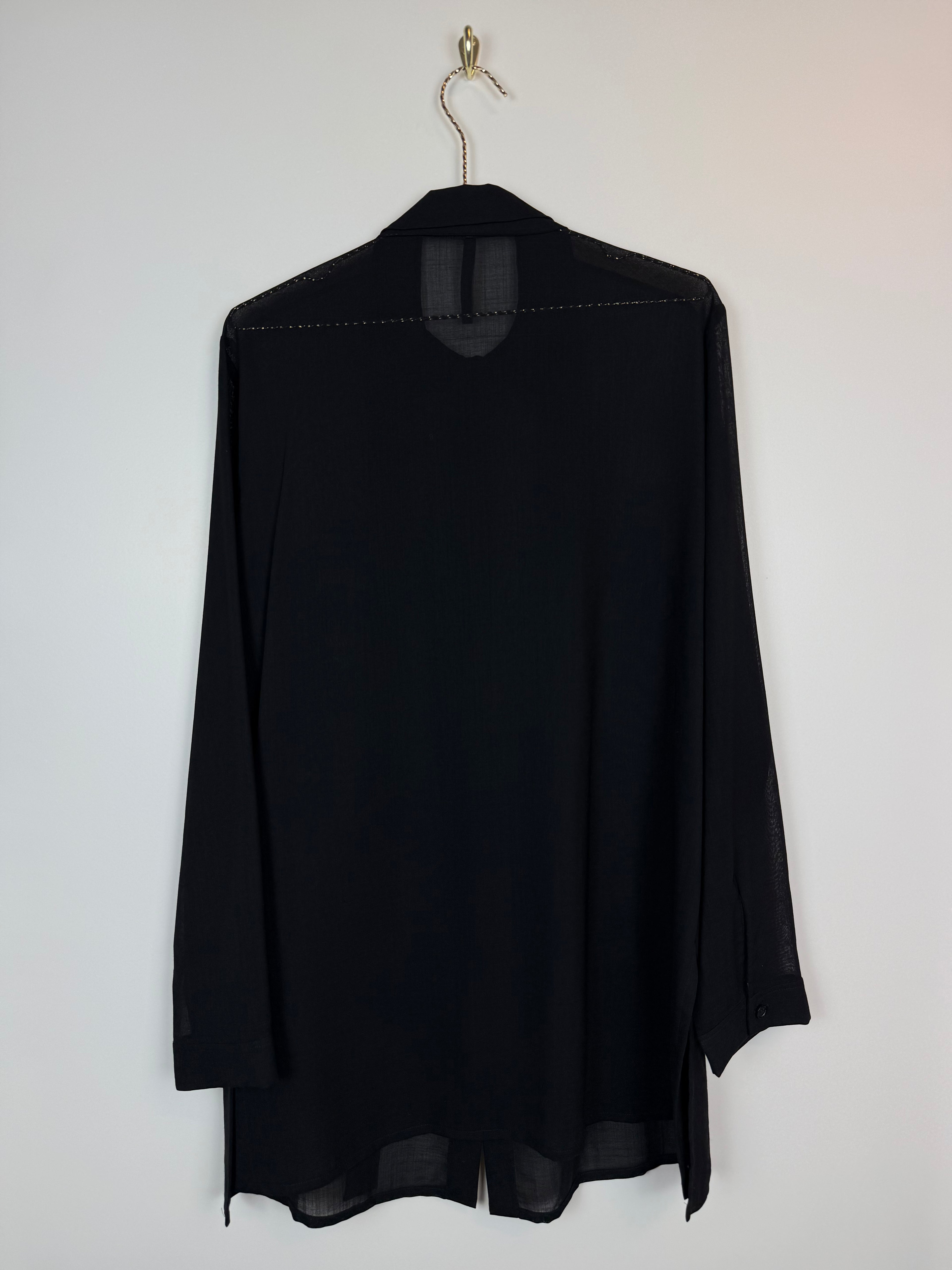 Peter O. Mahler Blouse Black Sz. M (2)