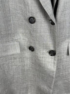 L'Essage Journal Standard Blazer 100% Ramie Grey Sz. L