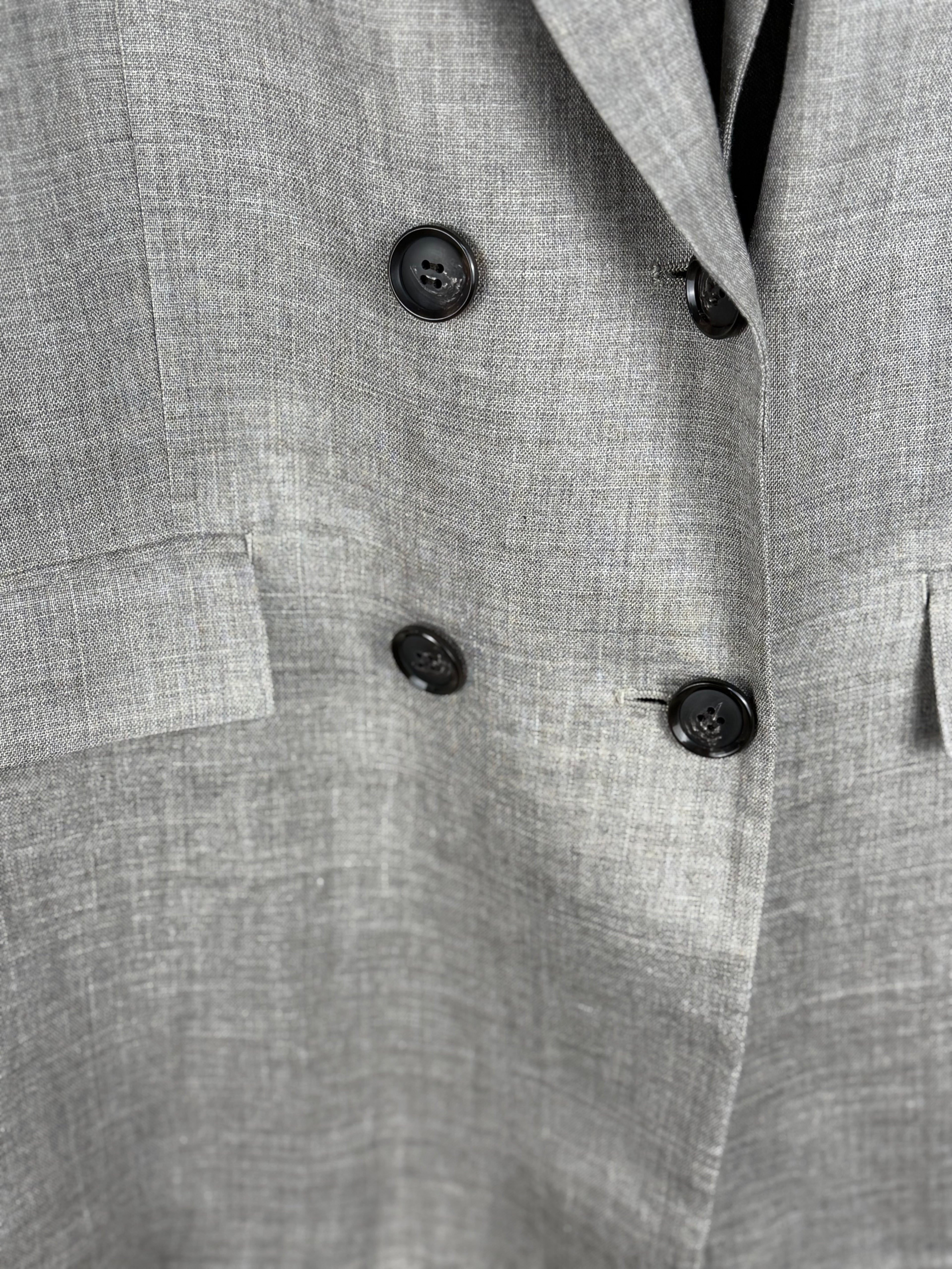 L'Essage Journal Standard Blazer 100% Ramie Grey Sz. L