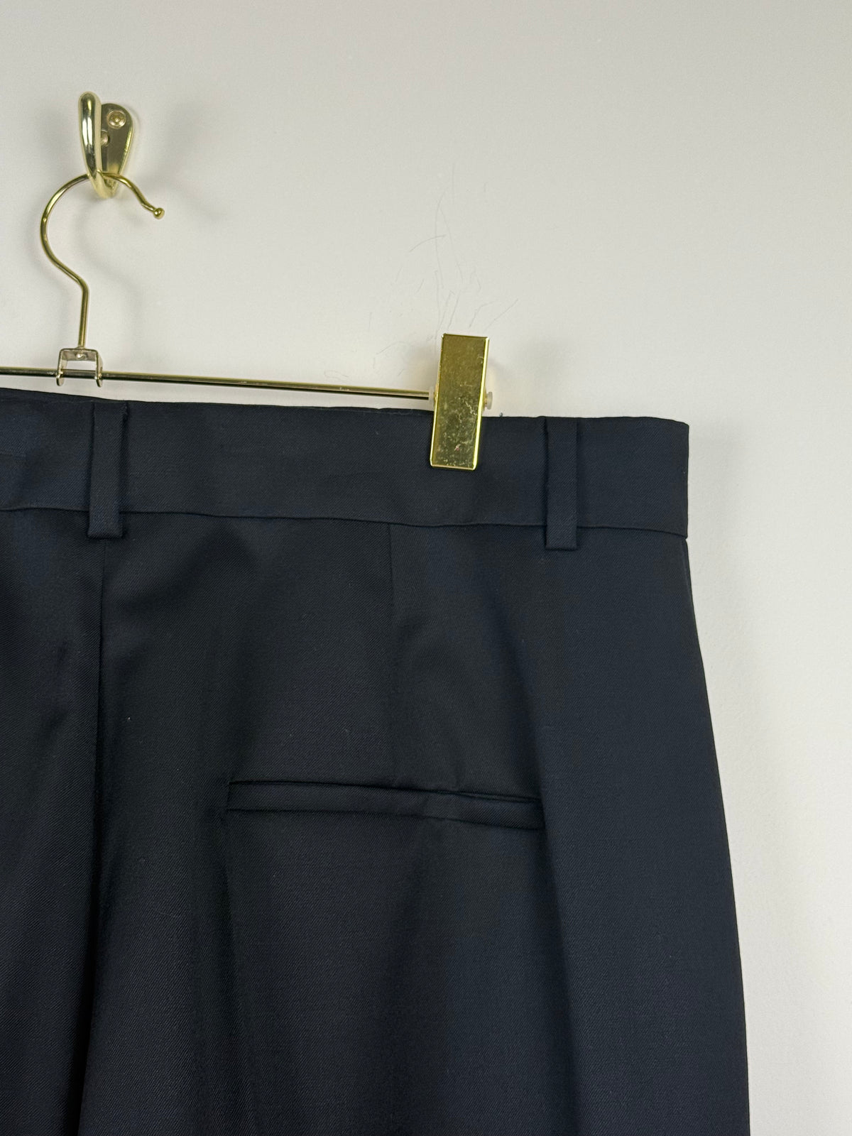 Max Mara Classic Wool Pants Black Sz. 44 DE
