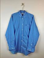 Balenciaga Oversized Cotton Shirt Light Blue Multi Sz. 36 DE (38 FR)