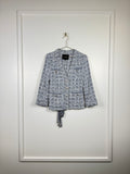 Maje Tweed-Jäcklein – Blau/Weiss – Gr. 32 DE (34 FR)