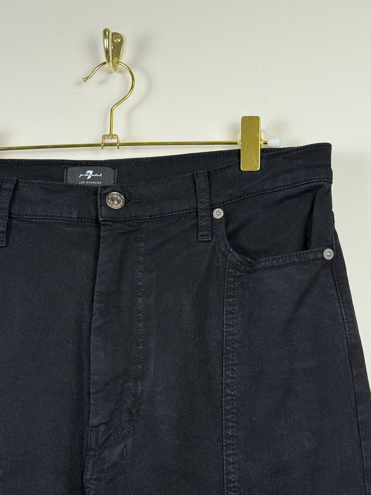 7 For All Mankind The Ultra High Rise Dojo Jeans – Schwarz – Gr. 32