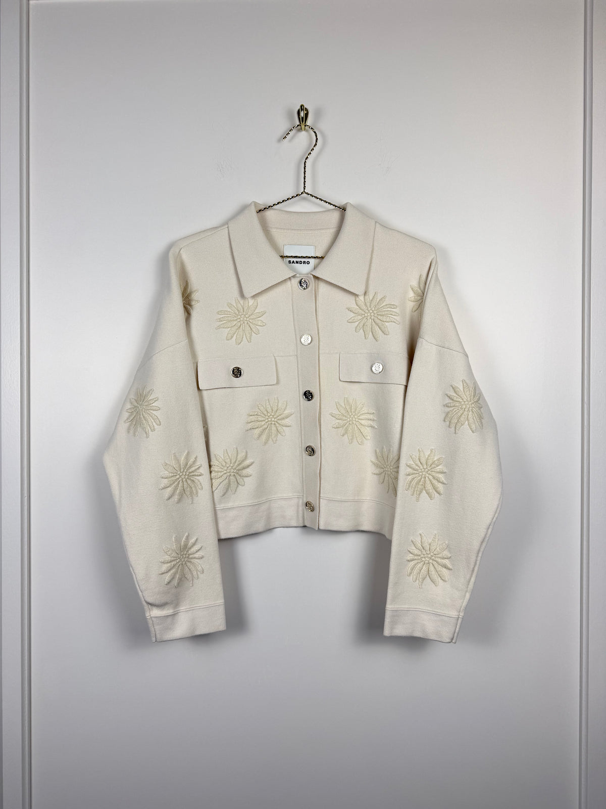 Sandro Jäcklein with floral embroidery – Cream – Size S (1)