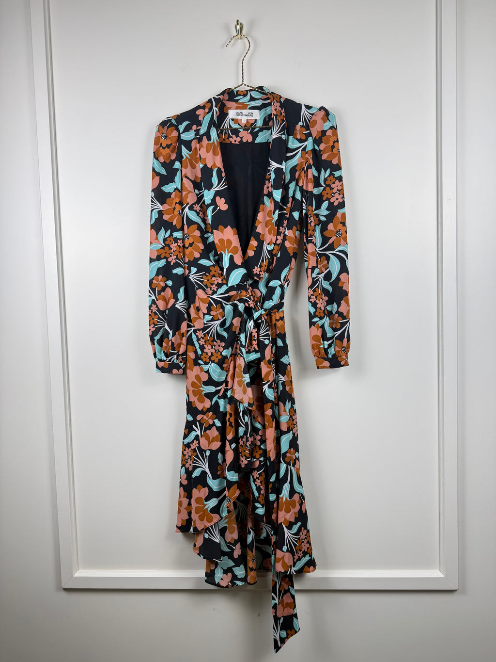 Diane von Furstenberg Kleid mit Blumenprint – Multicolor – Gr. XS