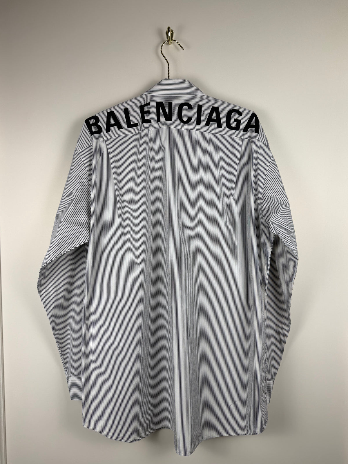 Balenciaga Oversized Striped Shirt Black White Sz. 36 DE (38 FR)