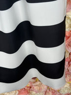 Piq Striped Skirt Black White Sz. S