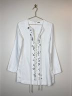 Alexis Lace-Up Tunic Dress White Sz. XS