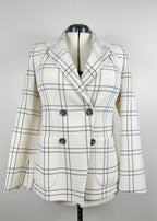 Akris Classic Blazer White Black Sz. 38