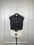 Chanel 23P Tweed Vest – Black/Silver – Size 40 DE (42 FR)