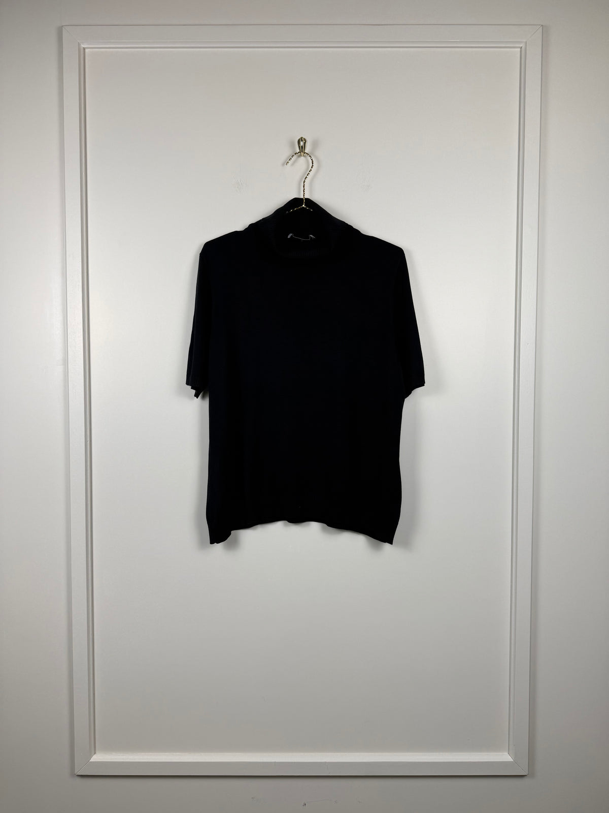 Peter Hahn Kurzarmpullover mit Rollkragen – Schwarz – Gr. 44 DE