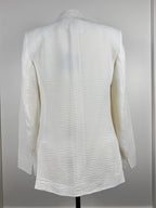 Akris Silk Mix Blazer Cream Sz. 42 DE