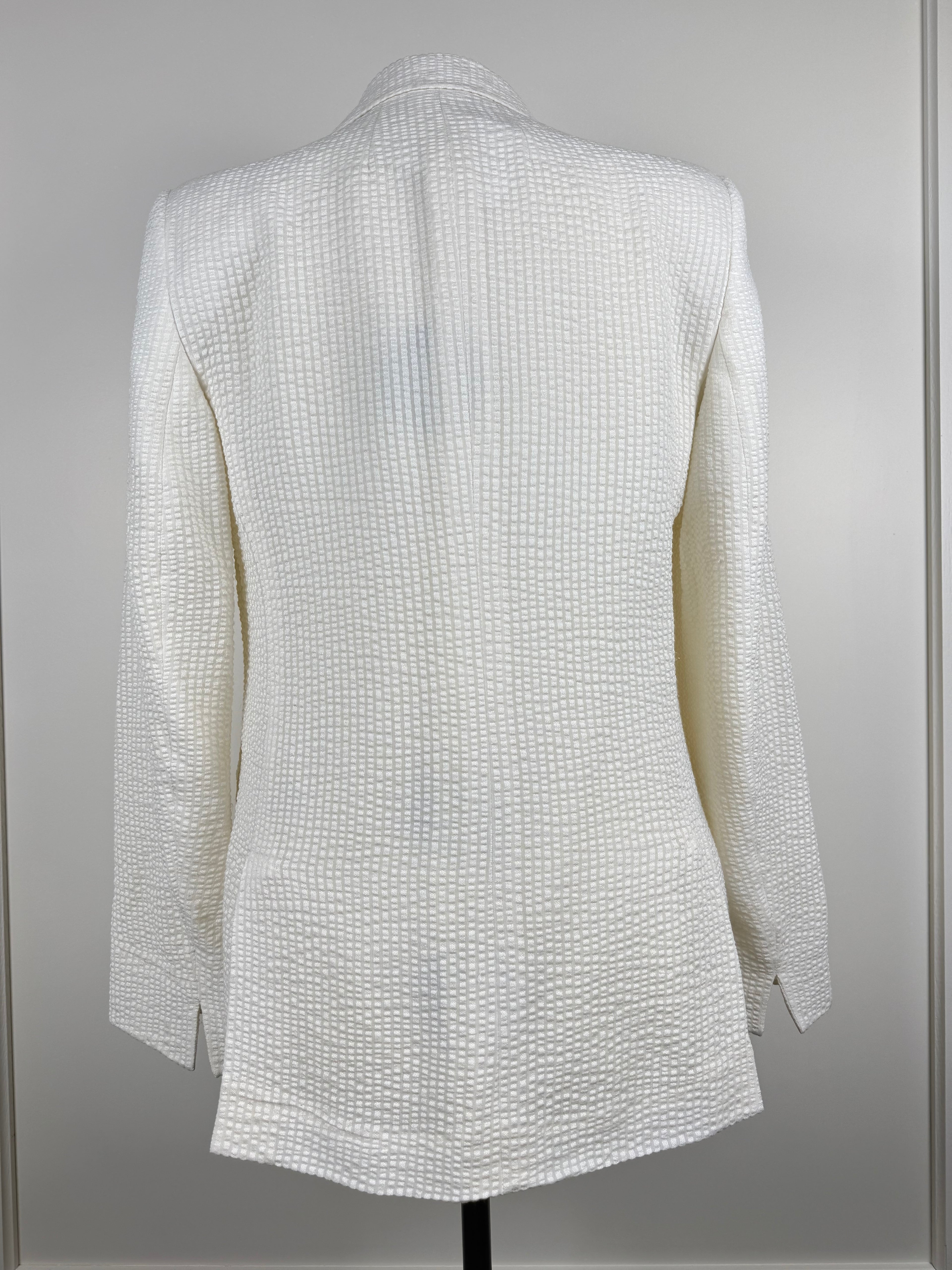 Akris Silk Mix Blazer Cream Sz. 42 DE