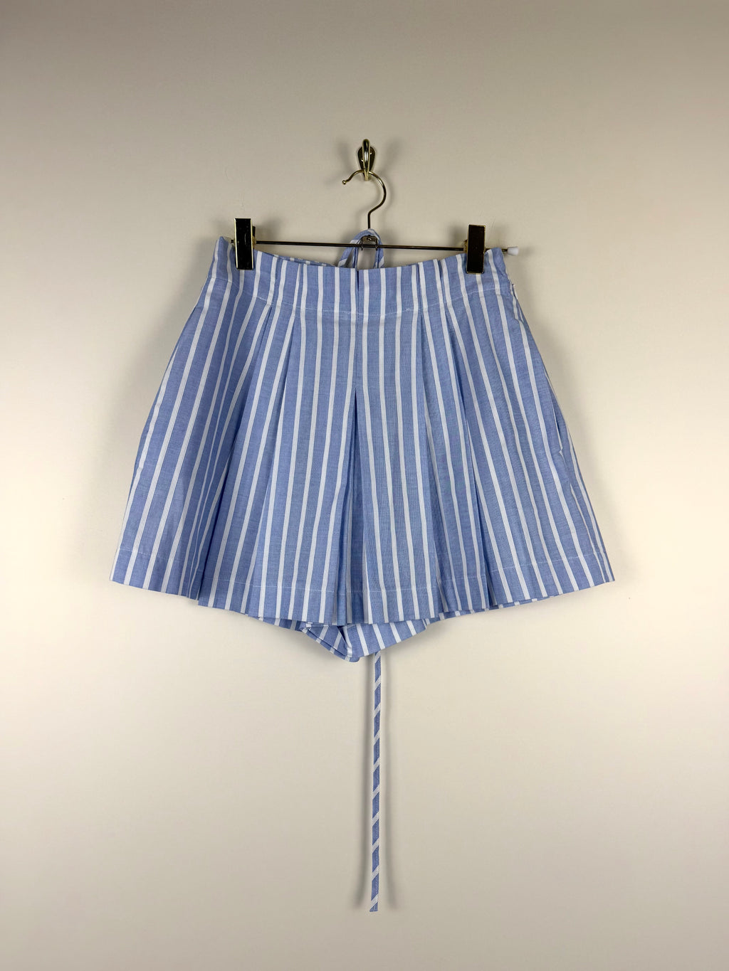 Ermanno Scervino Linen Shorts Blue White Sz. 36 DE