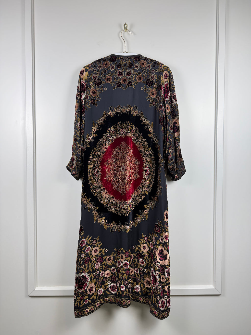 Etro Mantel mit floralen Samt-Details – Multicolor – Gr. 40 DE (44 IT)
