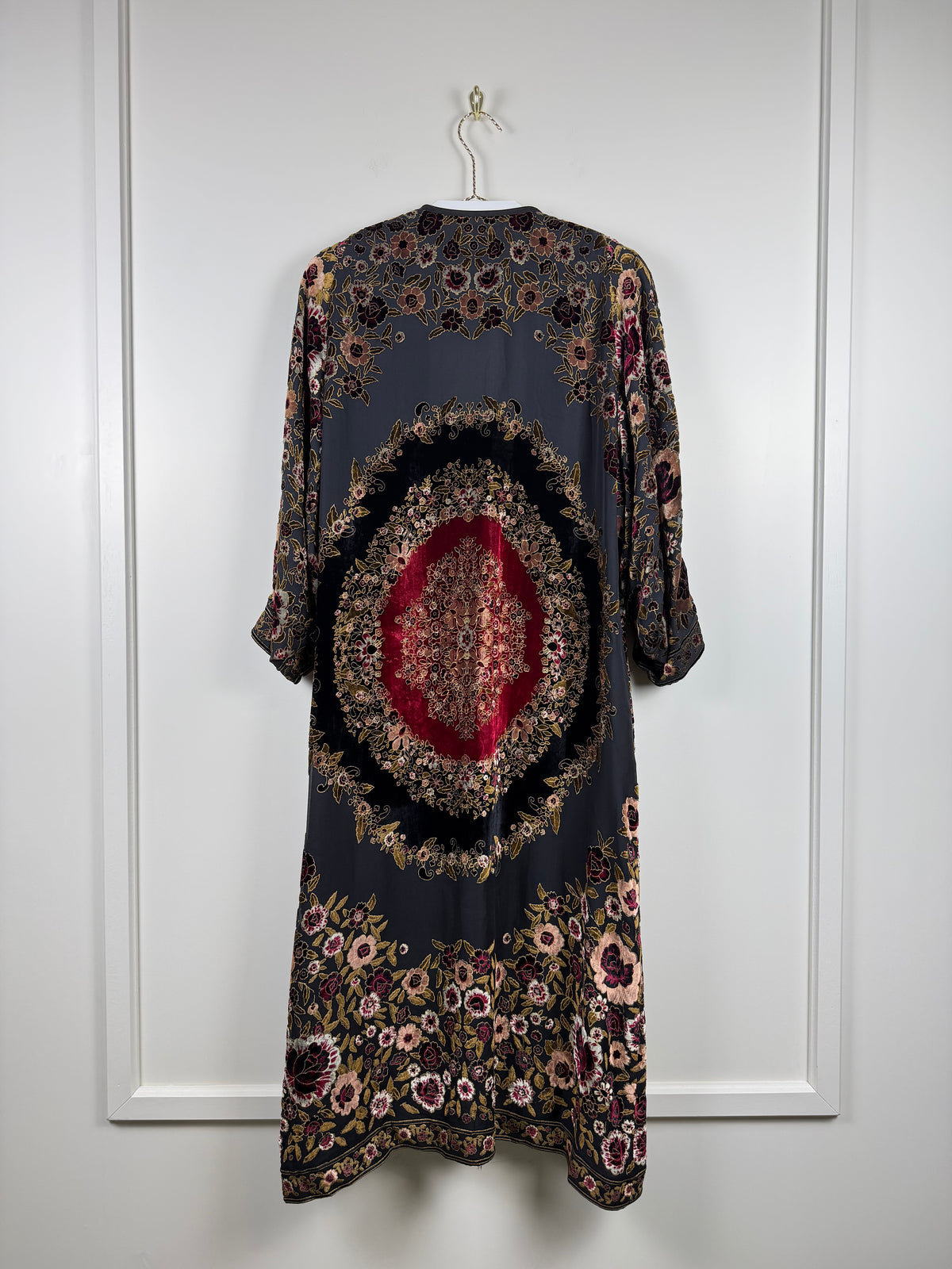 Etro Mantel mit floralen Samt-Details – Multicolor – Gr. 40 DE (44 IT)