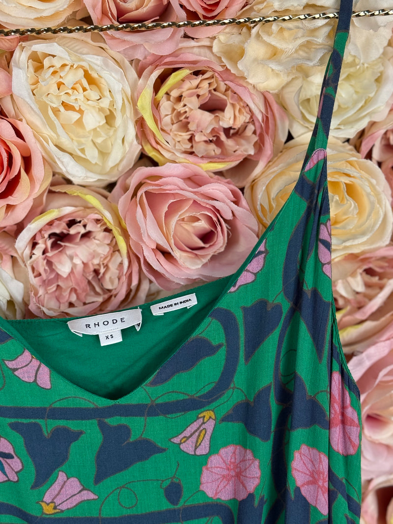 rhode green and pink dress Floral Pia Dress by RHODE
