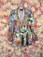 Etro Silk Jacket with Belt Multi Sz. 34 DE (38 IT) oversized