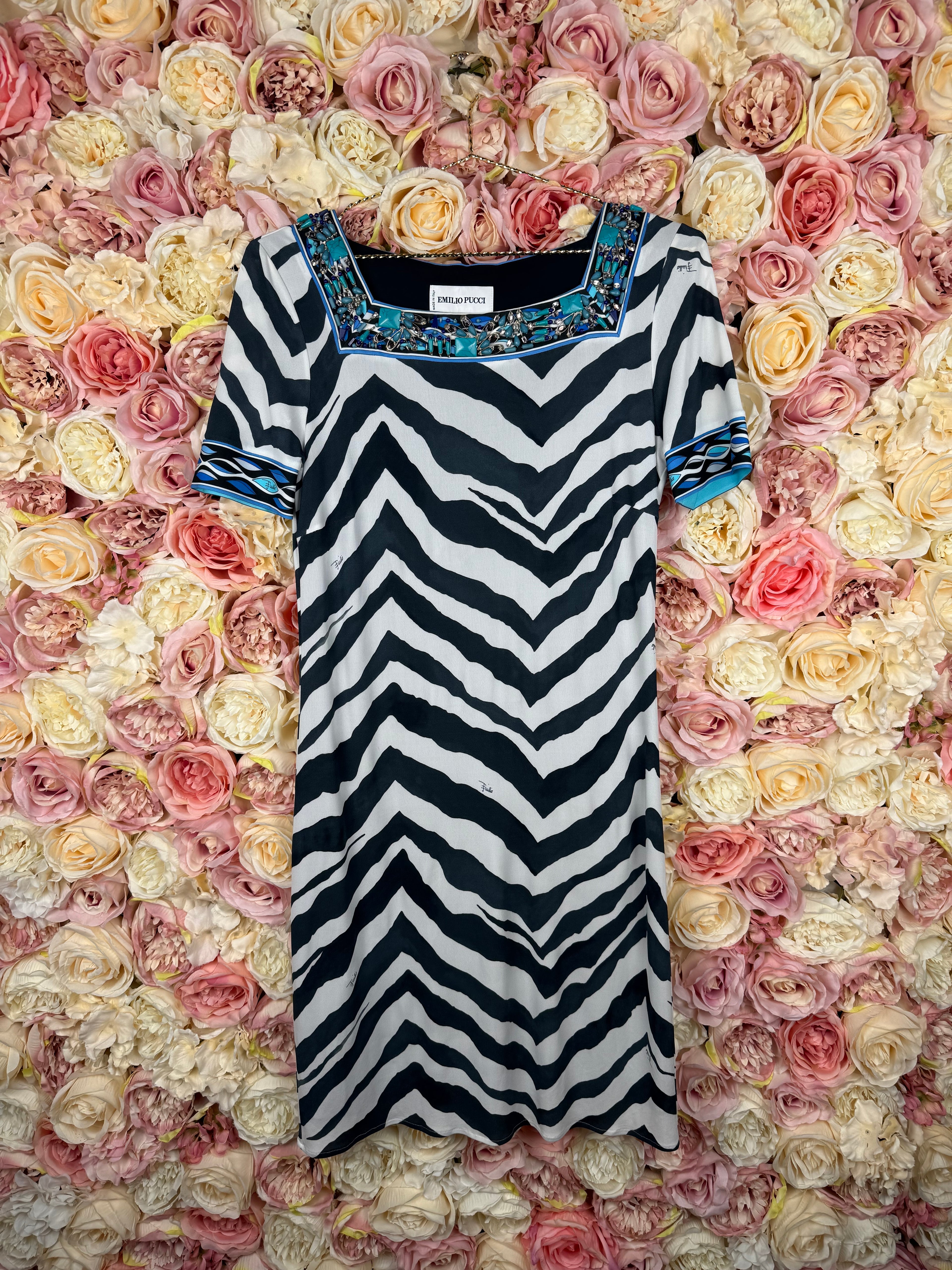 Emilio Pucci Dress Black White Sz. 34 DE (38 IT)