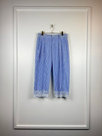 Ermanno Scervino Striped Cotton Pants Blue White Sz. 36 DE