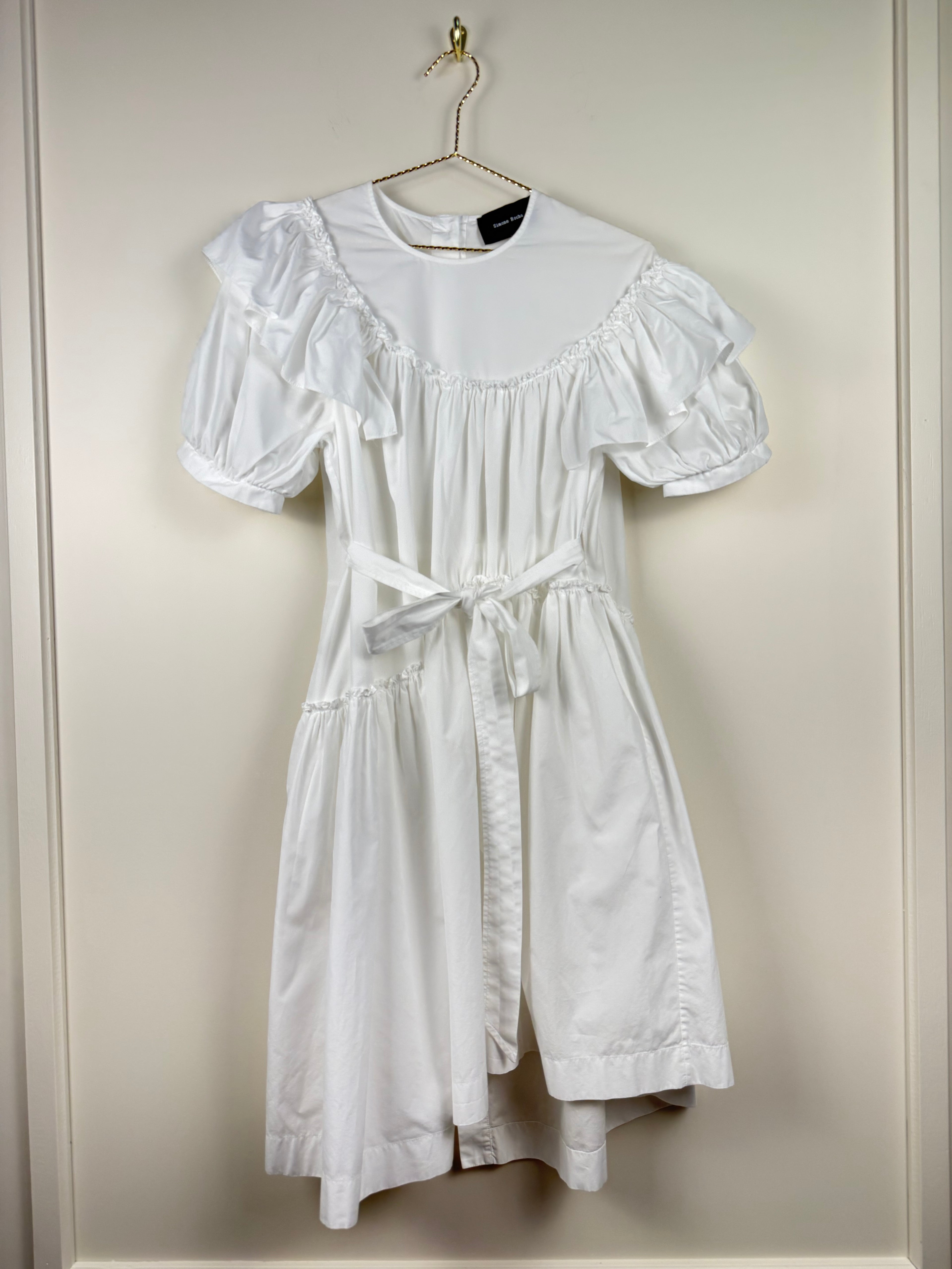 Simone Rocha Kleid mit Rüschen – Weiss – Gr. 34 DE (UK 6)