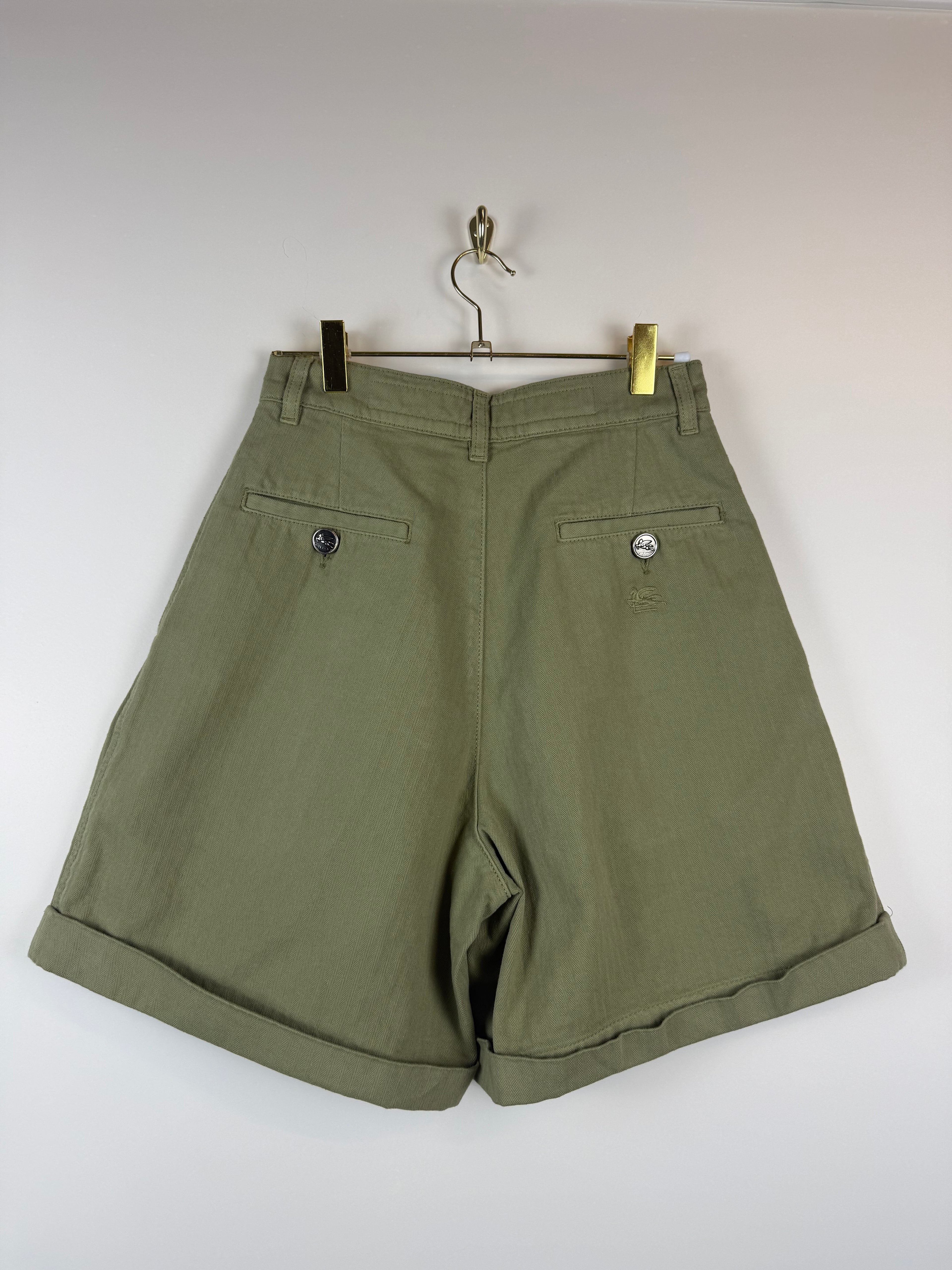 Etro Shorts Green Sz. 34 DE