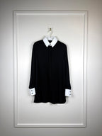 Chanel Silk Blouse Black White Sz. 38 DE (40 FR)